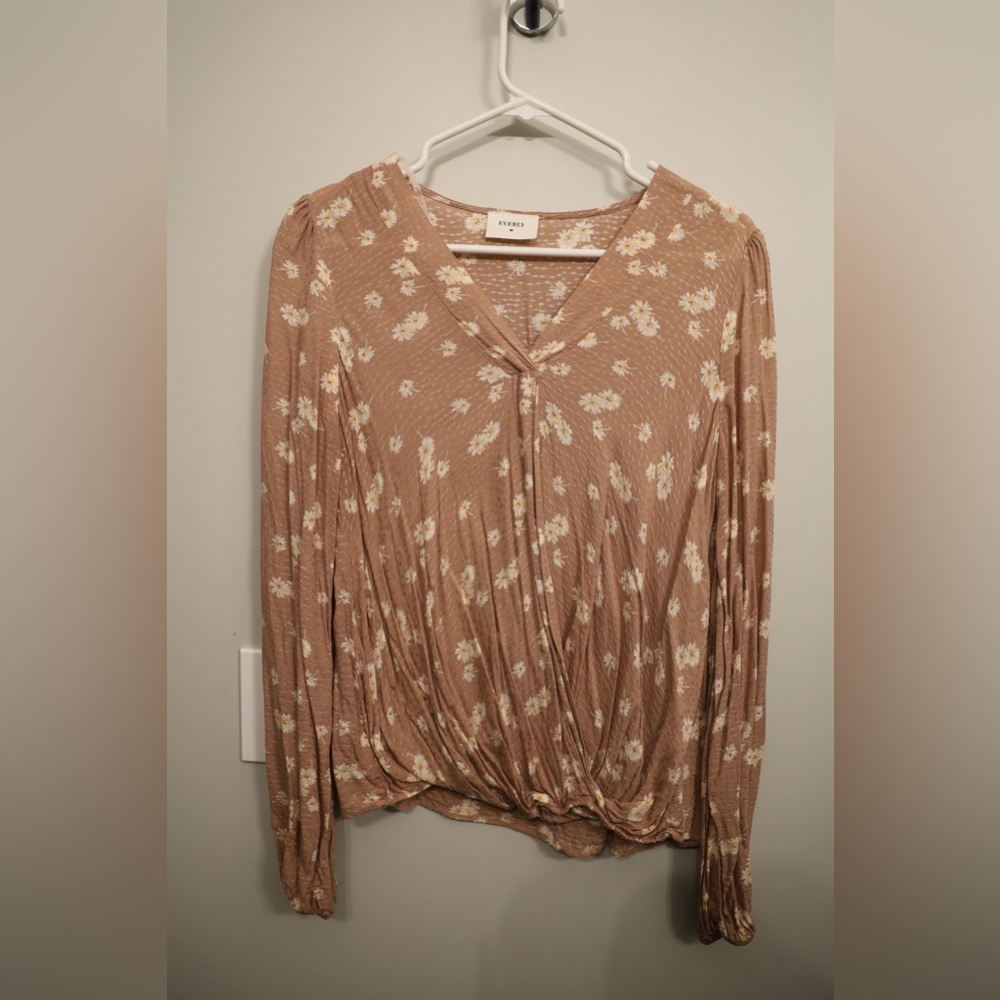 Pink blouse with flowers - Everly